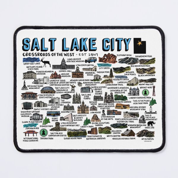 Item preview, Salt Lake City Map  designed and sold by fiberandgloss.