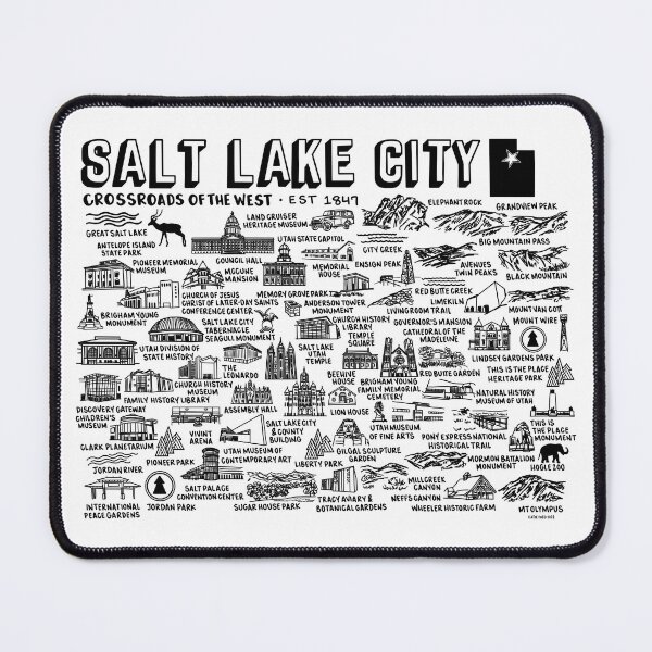 Item preview, Salt Lake City Map  designed and sold by fiberandgloss.