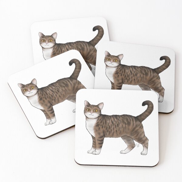 Item preview, Gato - Gato americano de pelo duro - Atigrado marrón designed and sold by Jennifer Stolzer.