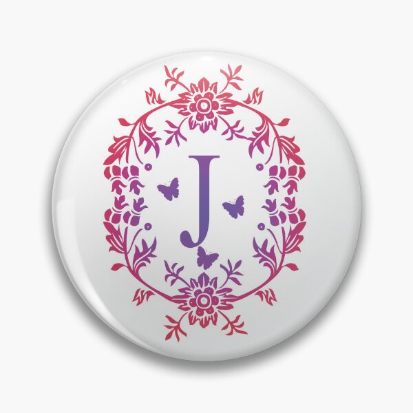 Item preview, Ornamental Letter J, Purple And Red Heart Butterfly, Monogram Initial  Ornament designed and sold by PROMEN Creativity.