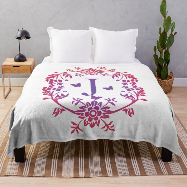 Item preview, Ornamental Letter J, Purple And Red Heart Butterfly, Monogram Initial  Ornament designed and sold by PROMEN Creativity.