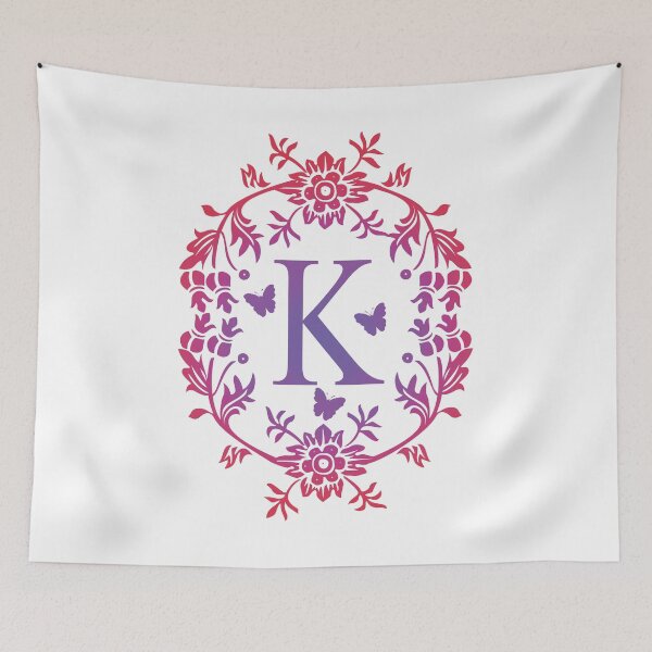 Item preview, Ornamental Letter K, Purple And Red Heart Butterfly, Monogram Initial  Ornament designed and sold by PROMEN Creativity.