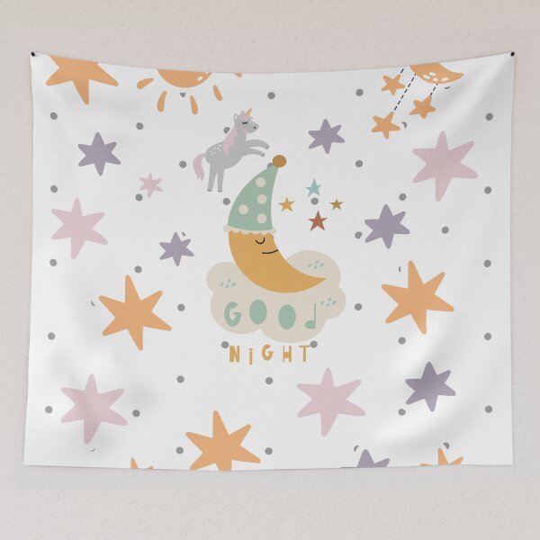 Item preview, Stars and Moon Nursery Pattern designed and sold by tomorrowsart.