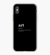 Art Word Definition - Left White Text iPhone Case