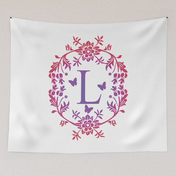 Item preview, Ornamental Letter L, Purple And Red Heart Butterfly, Monogram Initial  Ornament designed and sold by PROMEN Creativity.