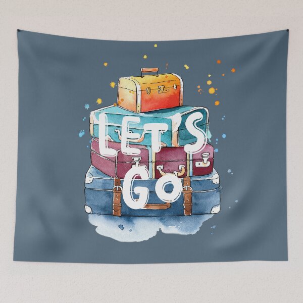 Item preview, Let's Go - Time to Travel - Suitcase Luggage - Explore The World designed and sold by LamaraK.