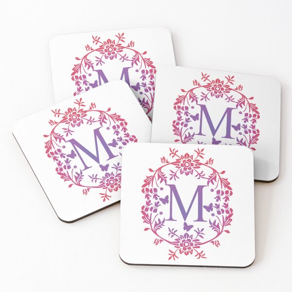 Item preview, Ornamental Letter M, Purple And Red Heart Butterfly, Monogram Initial  Ornament designed and sold by PROMEN Creativity.
