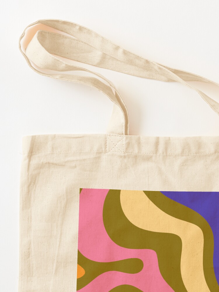 Modern Colorful Square Motif Designer Tote Bag. Sustainable 