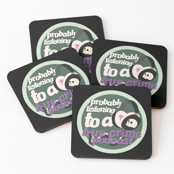 Item preview, probably listening to a true crime podcast green designed and sold by racharanha.