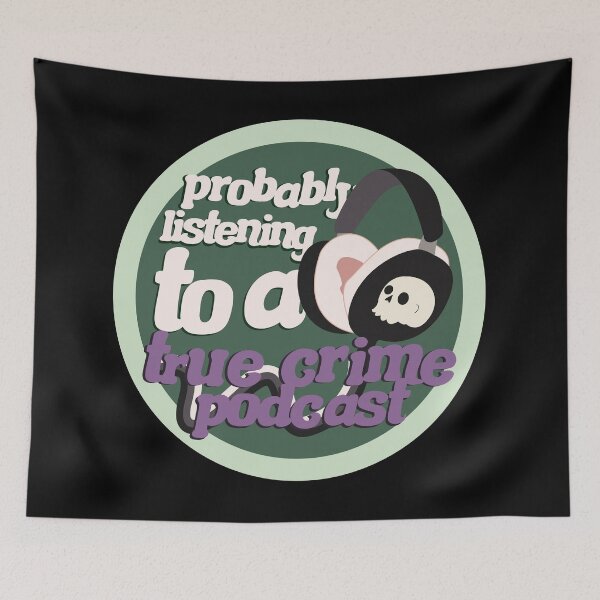 Item preview, probably listening to a true crime podcast green designed and sold by racharanha.