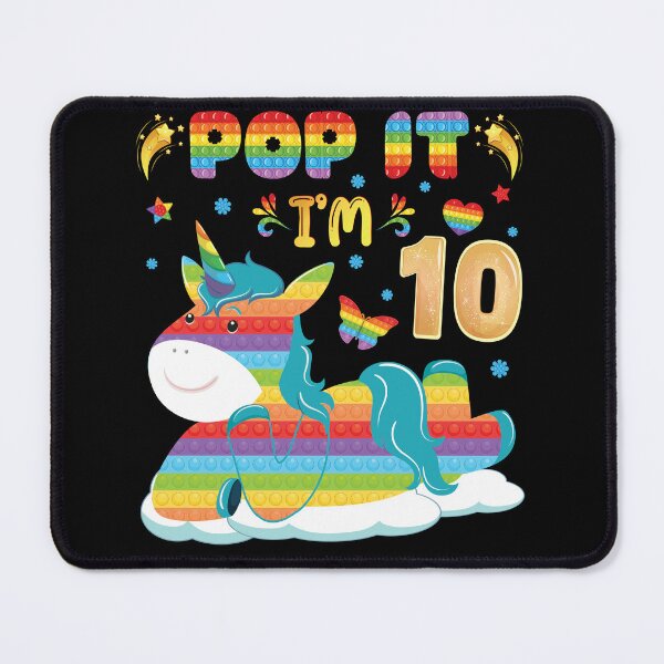 Item preview, Kids Pop It 10th Birthday Cute Unicorn Girls Boys 10 Years Old Fidget designed and sold by CREATIVE-TEE.
