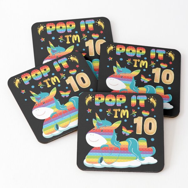 Item preview, Kids Pop It 10th Birthday Cute Unicorn Girls Boys 10 Years Old Fidget designed and sold by CREATIVE-TEE.