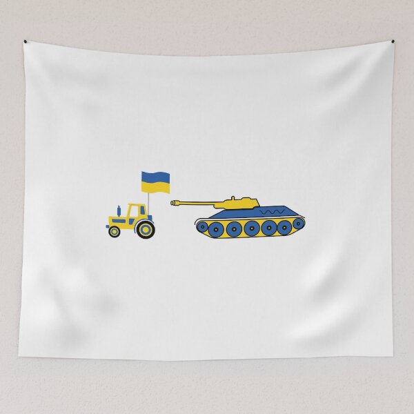 Item preview, Funny Ukraine Farmer Tractor Stealing A Russian Tank Meme designed and sold by SRCreativity.