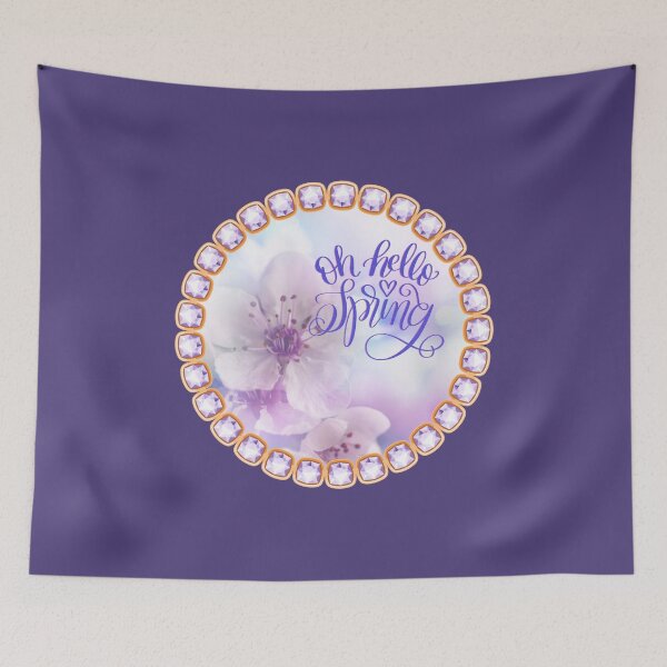 Item preview, Oh Hello Spring #2 (on Purple) designed and sold by PawsitiveMum.