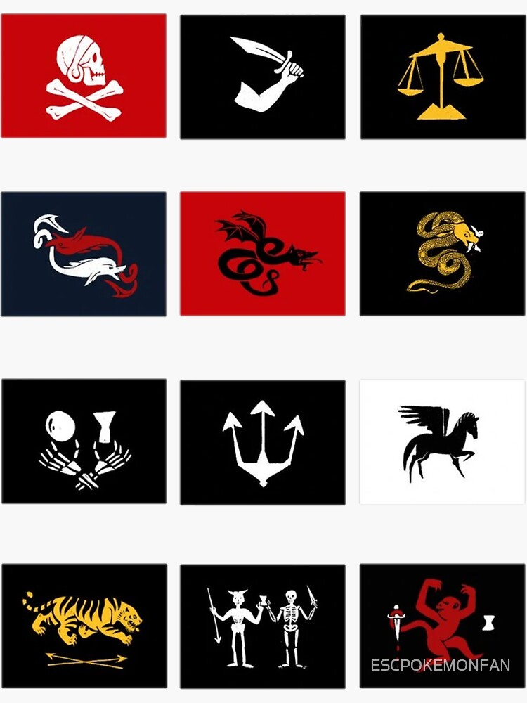 "Uncharted pirate sigils" Sticker by ESCPOKEMONFAN Redbubble