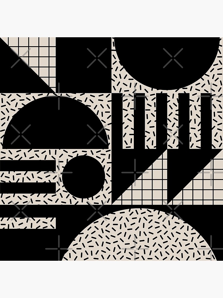 アート・デザイン・音楽 From Matt Black to Memphis MEMPHIS Milano Geometric Art, Geometric Print, 80's Style
