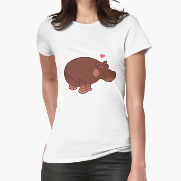 Hippo Love Fitted T-Shirt