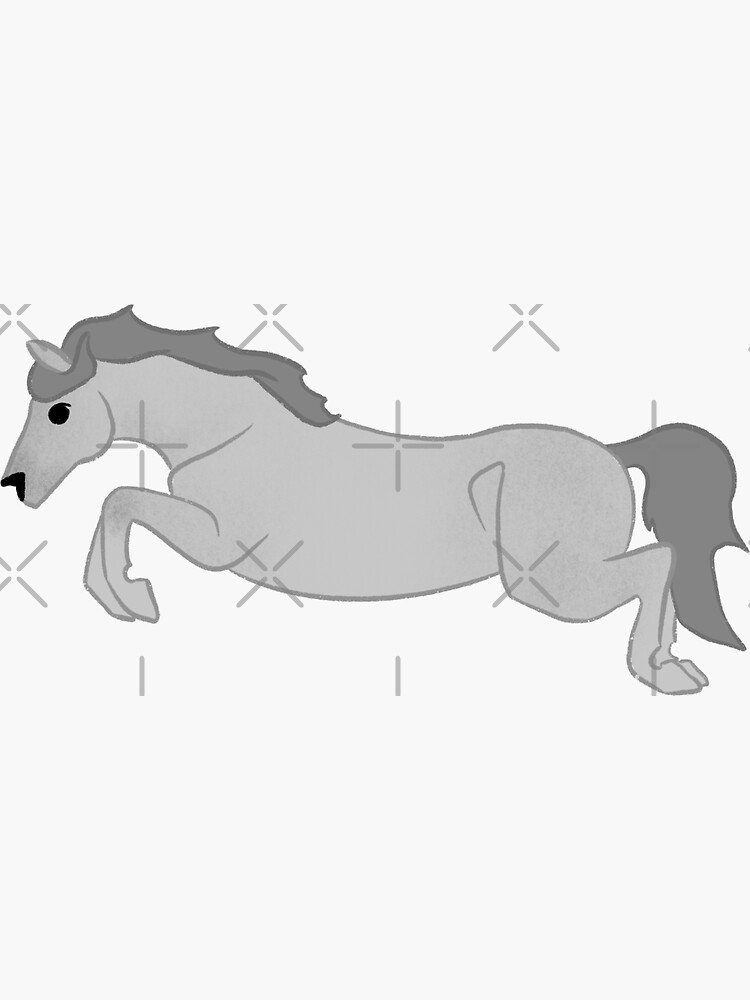 "Jumping horse" Sticker by StoltenArt Redbubble