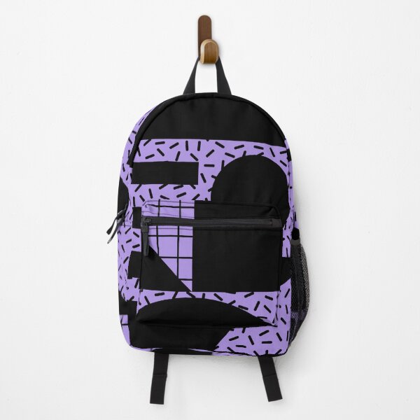Item preview, Memphis Style Geometric 728 Black and Purple designed and sold by tonymagnerart.