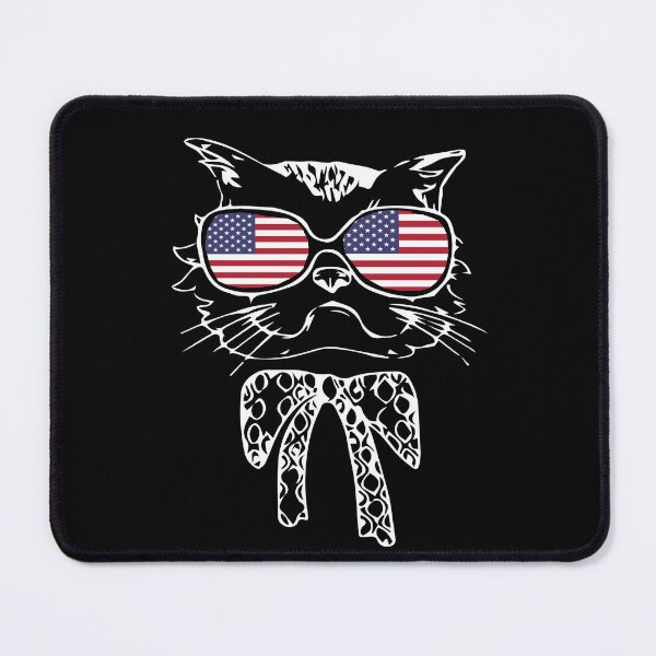 Item preview, America Flag american Cat Sunglasses Funny T Shirt Men Women designed and sold by diyaeART.