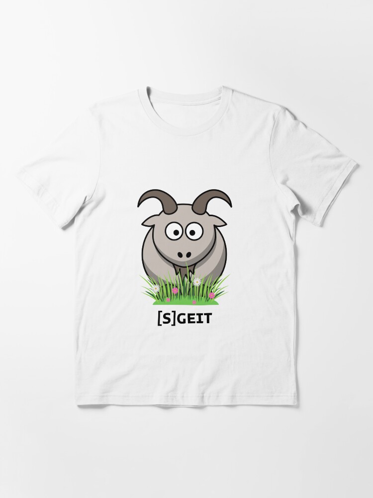 Sgeit Grappige Tshirt Dieren Geit Eet Gras Foute Shirts