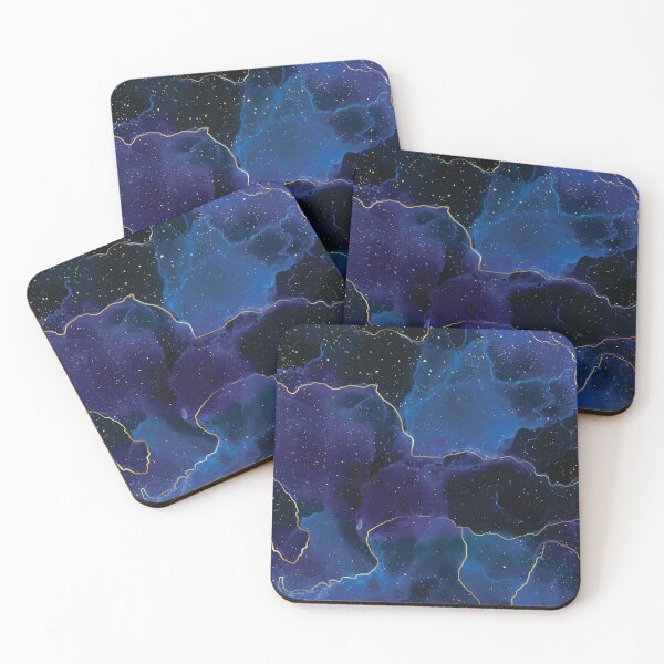 Item preview, Blue and gold marble abstract patern designed and sold by Cheeky Companions.