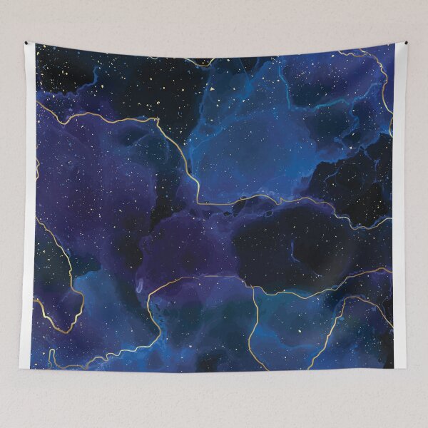 Item preview, Blue and gold marble abstract patern designed and sold by Cheeky Companions.