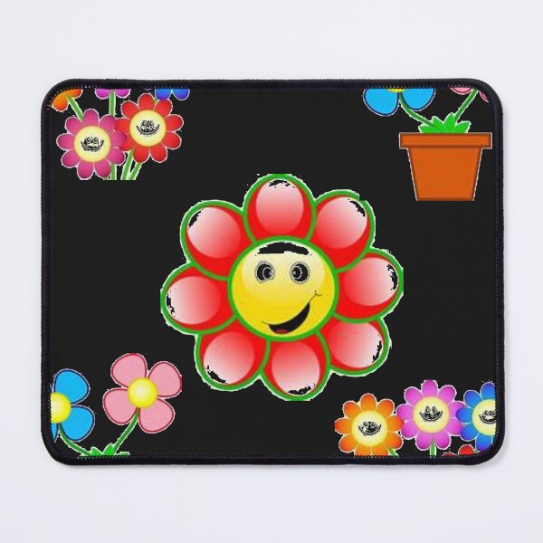 Item preview, Red Yellow and Green Happy Flower Smiling Face designed and sold by johnrk.