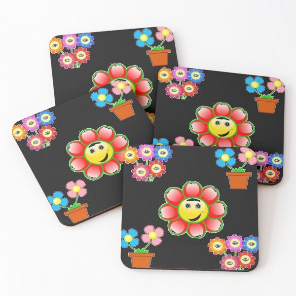 Item preview, Red Yellow and Green Happy Flower Smiling Face designed and sold by johnrk.