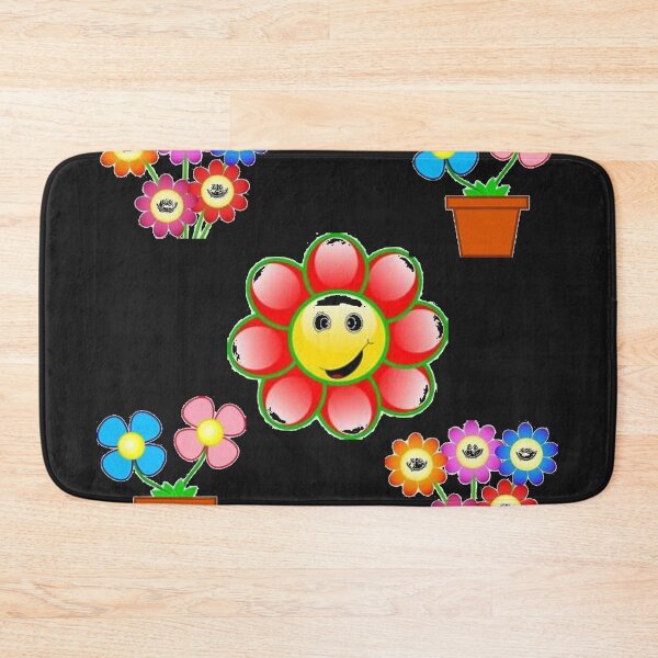 Item preview, Red Yellow and Green Happy Flower Smiling Face designed and sold by johnrk.