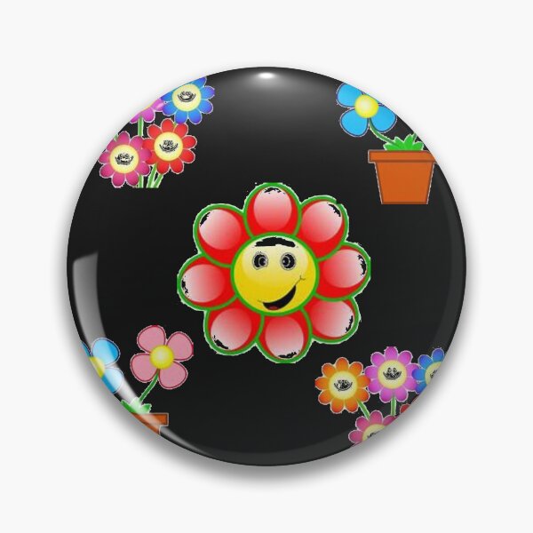 Item preview, Red Yellow and Green Happy Flower Smiling Face designed and sold by johnrk.