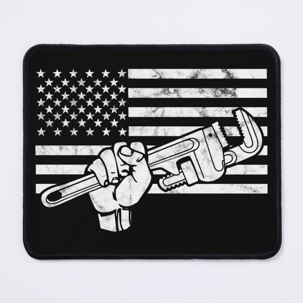 Item preview, Patriotic Plumber American Flag and Wrench designed and sold by Huhnerdieb Apparel.