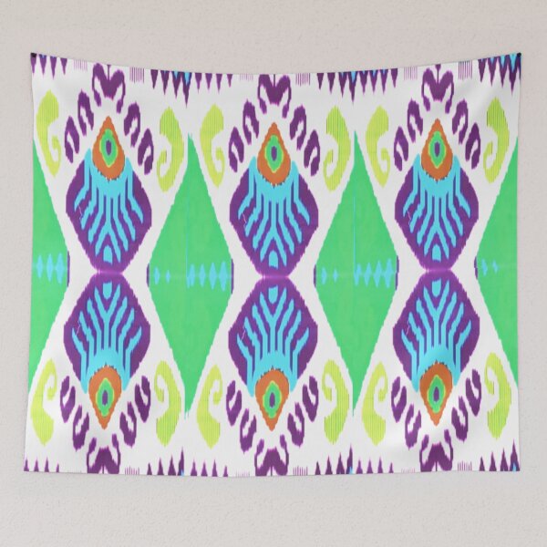 Artikelvorschau, Schöne usbekische Ikat-Blumenmuster - usbekisches Ikat entworfen und verkauft von LeFabriqueOuz.