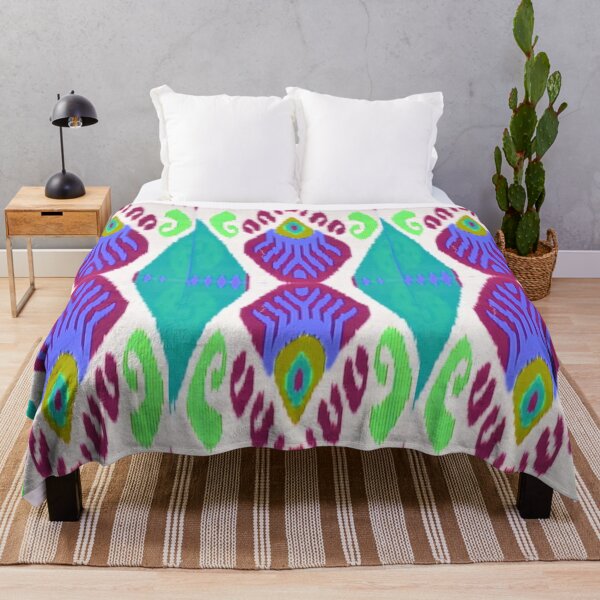 Aperçu de l'œuvre Belles fleurs motifs ikat ouzbek - Ikat ouzbek créée et vendue par LeFabriqueOuz.