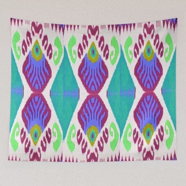 Artikelvorschau, Schöne usbekische Ikat-Blumenmuster - usbekisches Ikat entworfen und verkauft von LeFabriqueOuz.