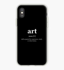 Art Word Definition - Center White Text iPhone Case