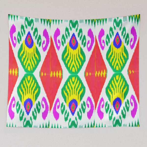 Artikelvorschau, Schöne usbekische Ikat-Blumenmuster - Ikat entworfen und verkauft von LeFabriqueOuz.