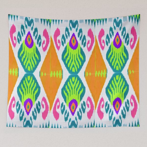 Artikelvorschau, Schöne usbekische Ikat-Blumenmuster - Ikat entworfen und verkauft von LeFabriqueOuz.