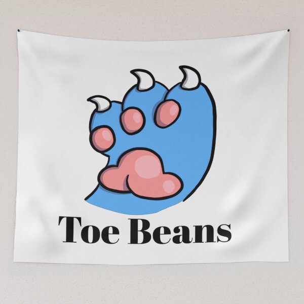 Item preview, Blue Paw Pink ToeBeans With Text designed and sold by DolmanceWorks.