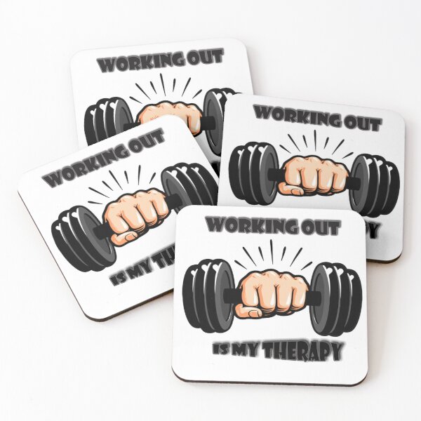 Item preview, Working out is my therapy funny quotes of gym designed and sold by Meryharts.