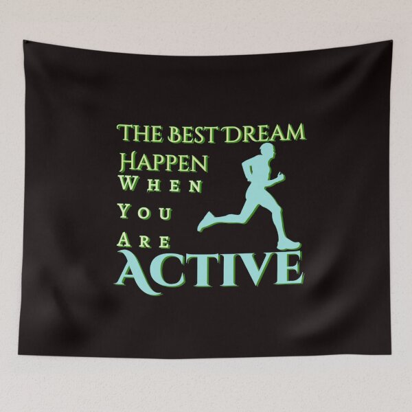 Item preview, The best dream happen when you are Active & athlete running, Stay Active In Your Goals designed and sold by Ndli.