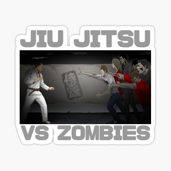 Jiu Jitsu Brown Belt vs Zombies Sticker