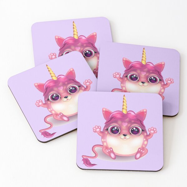 Item preview, Cute Pink Cartoon animal with a Golden Horn designed and sold by Past-Midnight.