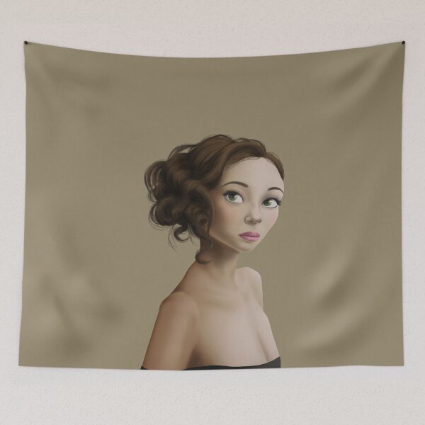 Item preview, Glamorous Stylised Portrait Digital Painting designed and sold by haximica.
