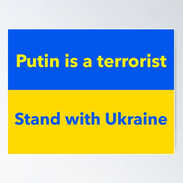 Item preview, Putin is a terrorist Stand with Ukraine  designed and sold by Rachel the Artist .