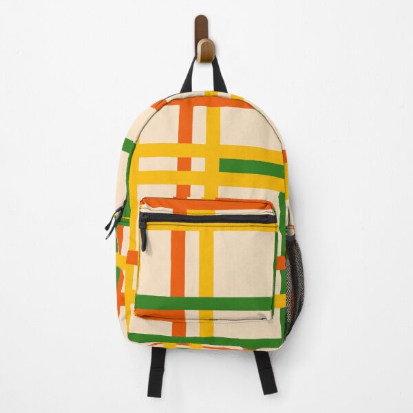 Item preview, Abstract Grid Pattern 723 Green Beige Yellow and Orange designed and sold by tonymagnerart.
