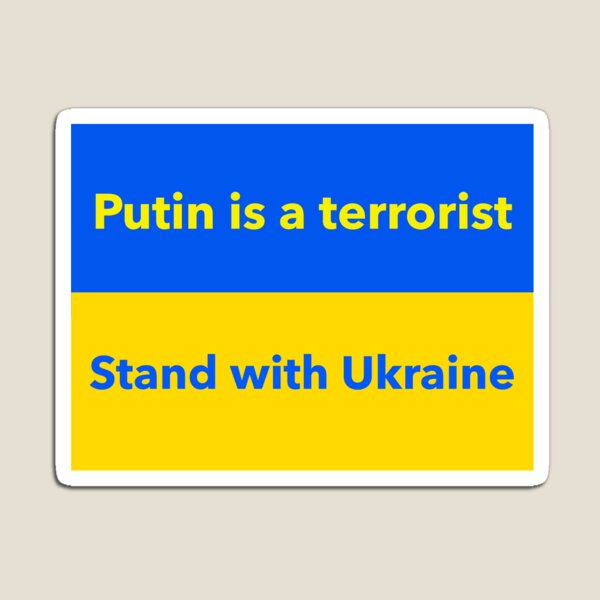 Item preview, Putin is a terrorist Stand with Ukraine  designed and sold by Rachel the Artist .