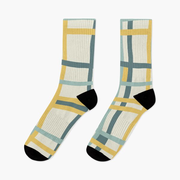Artikelvorschau, Abstract Grid Pattern 725 Blue Beige Yellow and Gray entworfen und verkauft von tonymagnerart.