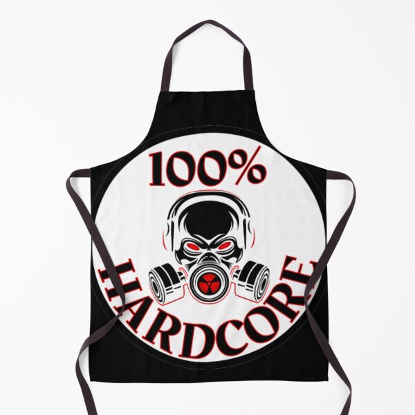 Item preview, 100% Hardcore Music Gasmask Skull White Background designed and sold by RichTeeDesigns.