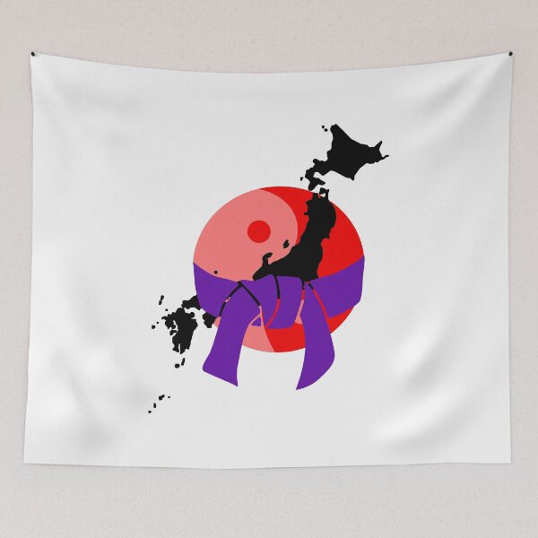 Item preview, Japan Judo belt sport drawing  designed and sold by Blondiabshop.
